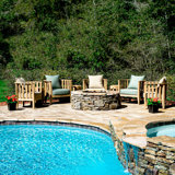 9 Piece Club Chairs & Tables with Sunbrella Cushions