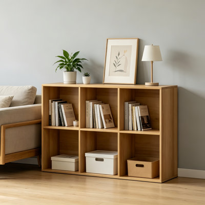 6 Cube Bookshelf, Closed-Style Bookcase Storage Unit, Suitable For Living Room, Bedroom and Office