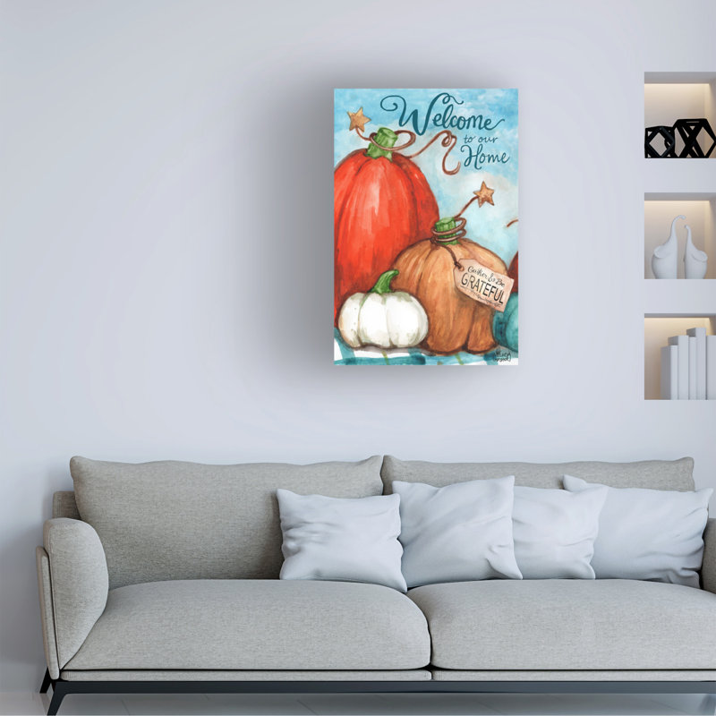 Œuvre sur toile bleue, Bolinda Melinda Hipsher, H 12 po x l 19 po