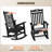 Outdoor Adirondack Rocking Chair HIPS All Weather Oversized Plastic Patio Chair Rocker-117802448