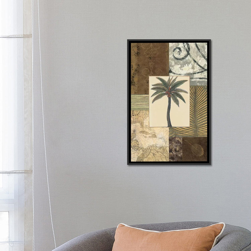 « colonial i », impression sur toile, H 26 po x l 18 po x P 1,5 po, Toile avec cadre noir, Pas de tapis