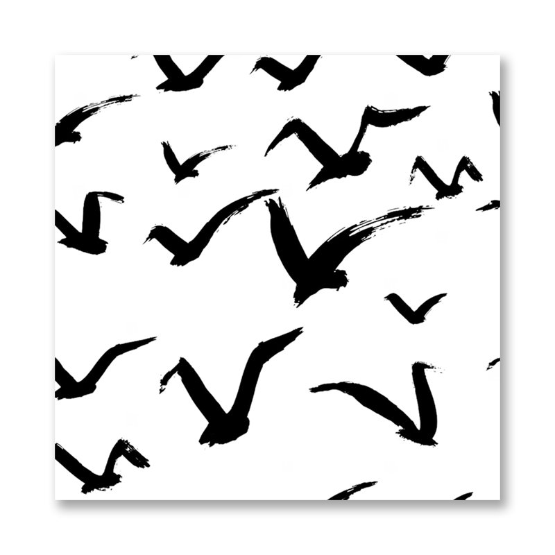 The Flock - impression sans cadre, Plastique / acrylique, H 46 po x l 46 po