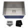 KRAUS Pax™ Zero-Radius 24-inch L 18 Gauge Undermount Single Bowl Stainless Steel Laundry and Utility Sink