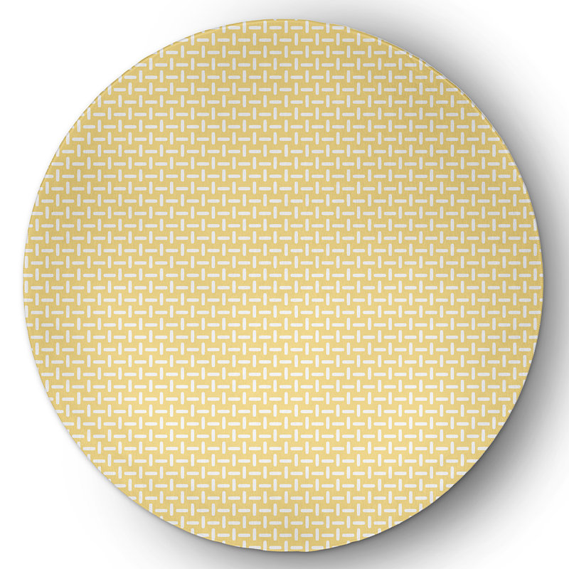 Chenille Geometric Indoor Rug, Round 5'
