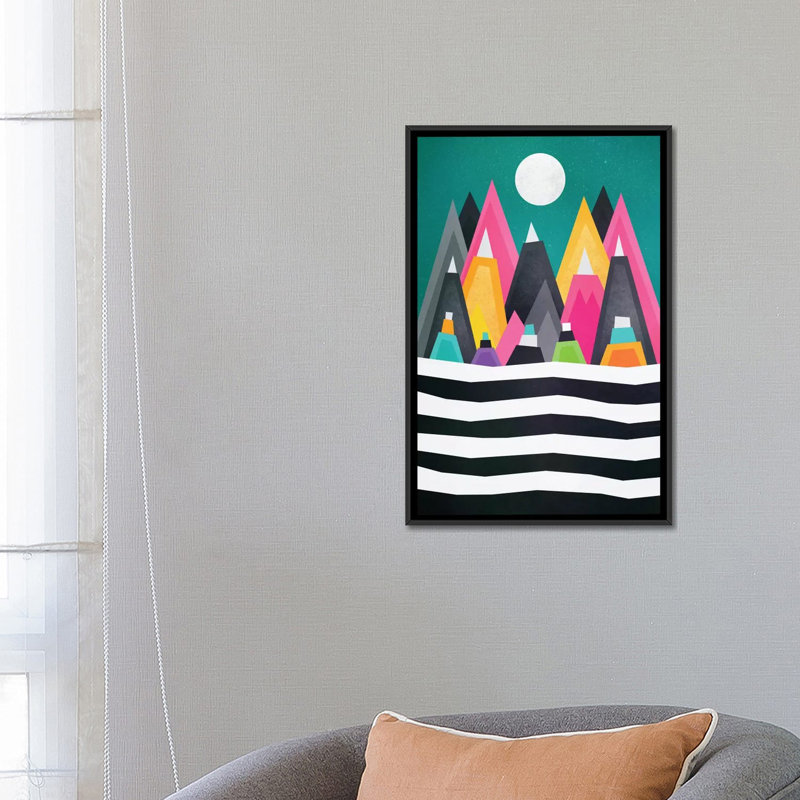 Reproduction d’art giclée sur toile tendue « A amusement place » par Elisabeth Fredriksson, H 26 po x l 18 po x P 1,5 po