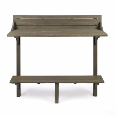 Outdoor Acacia Wood Balcony Bar Table