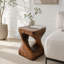Table d'appoint à la texture imitation bois-1087732550