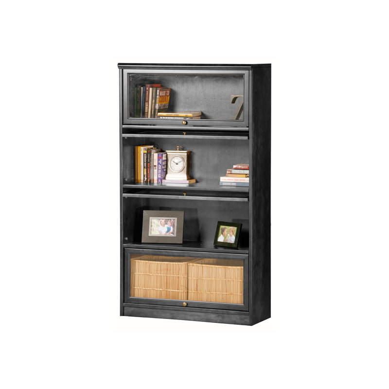Didier Barister Storage Bookcase, Wood, Iron Ore
