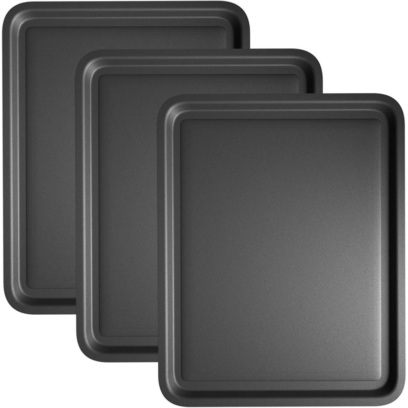 KITCHENEUR Non-Stick Aluminium 3 Piece Baking Tray Set