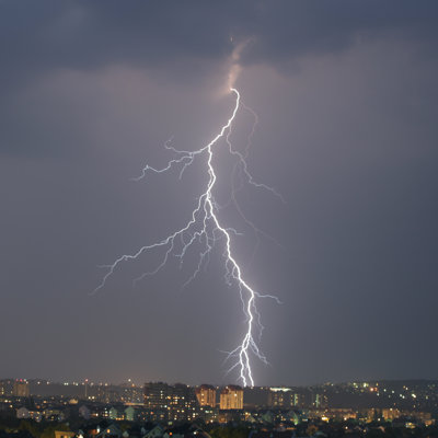 Lightning Strike - Wrapped Canvas Print