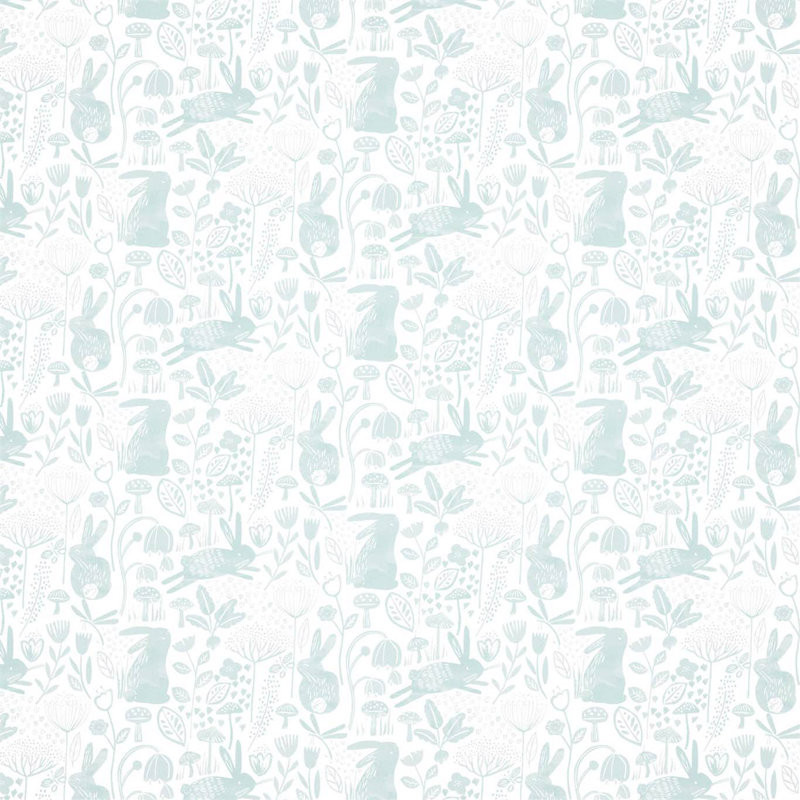 Into the Meadow 10.05m x 52cm Duck Egg Wallpaper Roll, Duck Egg