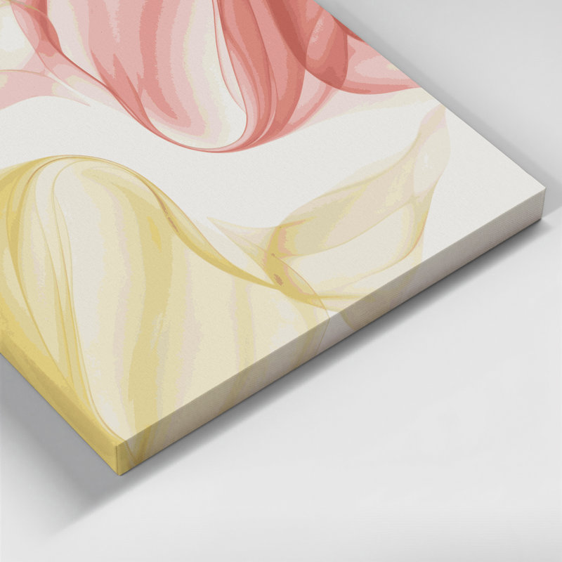 Art mural sur toile dégradé abstrait beige, H 16 po x l 16 po