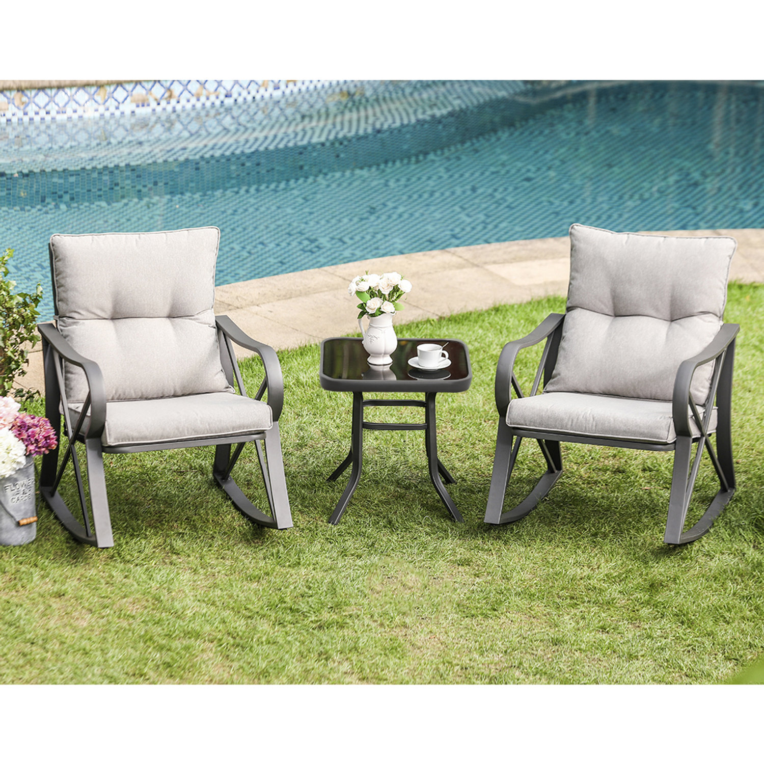 Madison padded best sale patio set