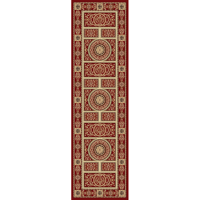 Tapis de zone rouge oriental Mesrob, Tapis de couloir : 2 pi 2 po x 7 pi 7 po