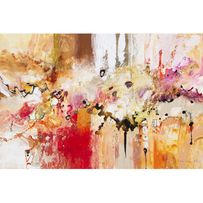 " Red, White & Gold III " by Jennifer Gardner Painting Print