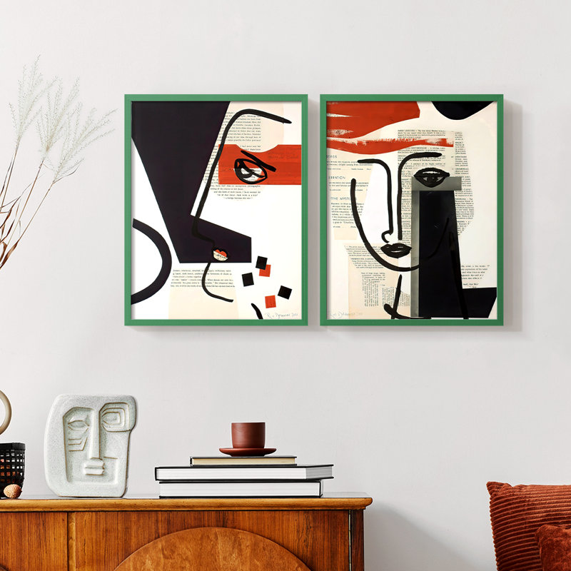 Faces of A Century V-Premium Framed Print -Ready to Hang - No Nails Required - No Nails Required, Grey, 29" H x 23" W