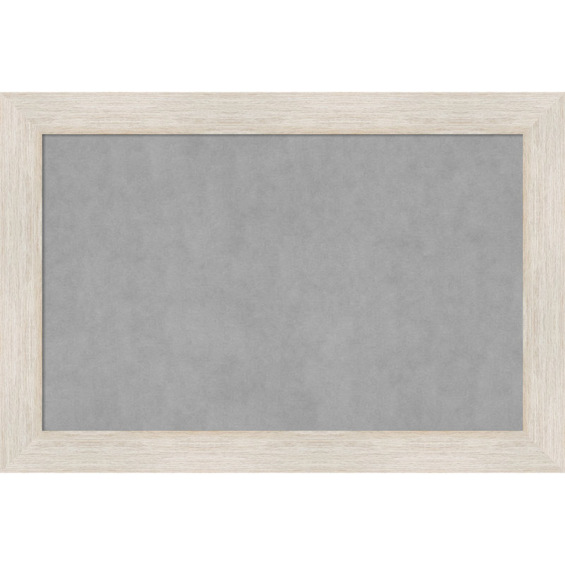 Tableau magnétique à cadre blanc délavé en bois franc, H 25 po x l 37 po