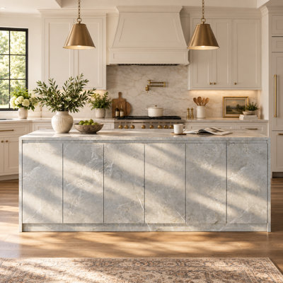 94.5"W Large Kitchen Island Double Side