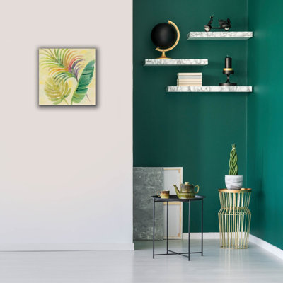 "Tropical Delight" 2 po par Albena Hristova, art mural sur toile 18 po x 18 po