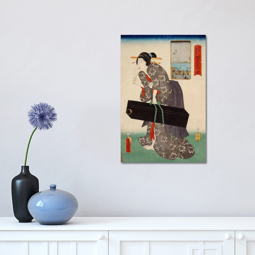 Takanawa Japanese by Utagawa Kunisada - Wrapped Canvas Graphic Art