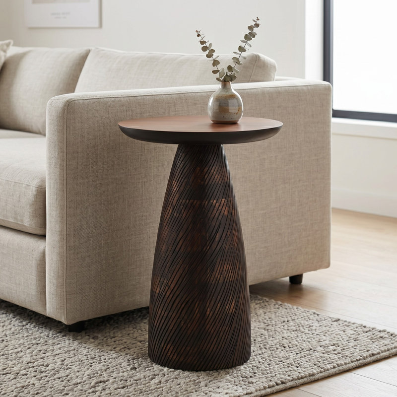 Table basse Mid-Century Farm Cottagecore, Brun