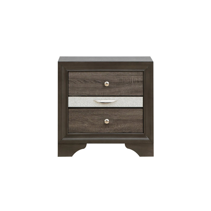 Table de chevet Madrid N, gris, Grey