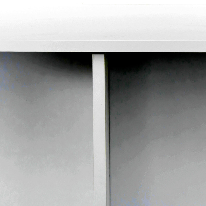 10-Shelf Bookcase, Blanc