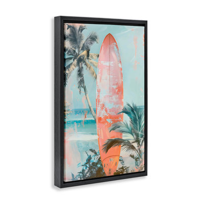 Cadre flottant moderne Peach Surf patiné, design par LSR Design Studio