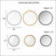 Miroir mural antique antique en perles d'or, élégant et durable pour un décor moderne glam-257660372