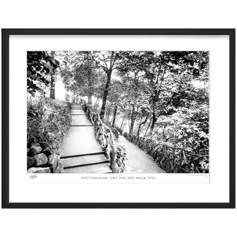 Nottingham, The Zig-Zag Walk 1923 - Single Picture Frame Print, 60cm H x 80cm W x 2.3cm D