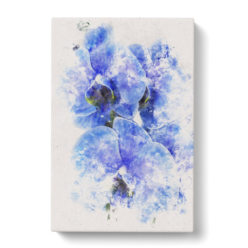 Purple Orchid Flowers - Wrapped Canvas Painting, 50cm H x 35cm W x 3cm D