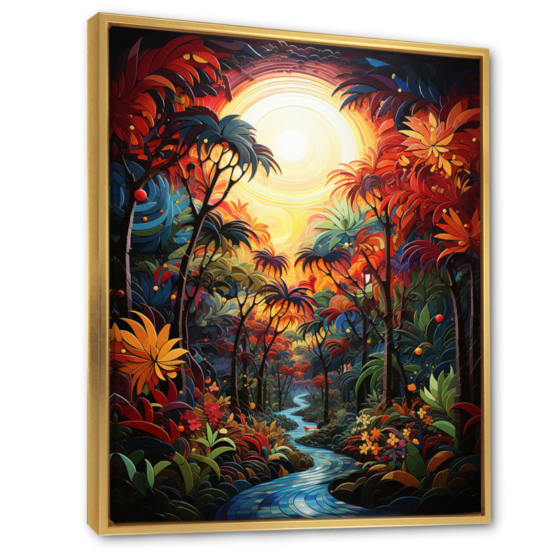 Sarenade I, impression sur toile, Cadre flottant doré, H 40 po x l 30 po x P 1,5 po