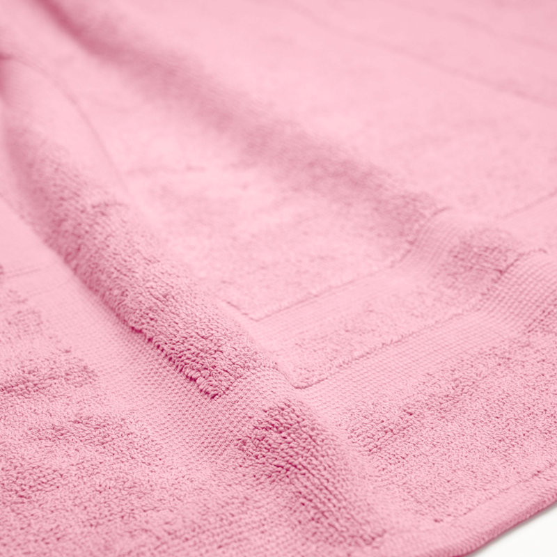 Joktan Terrycloth Bath Mat, Pink Rose