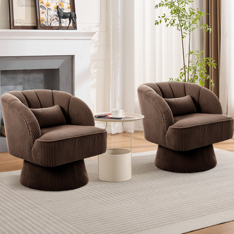 Fauteuil d'appoint pivotant à 360 ° GarveeHome