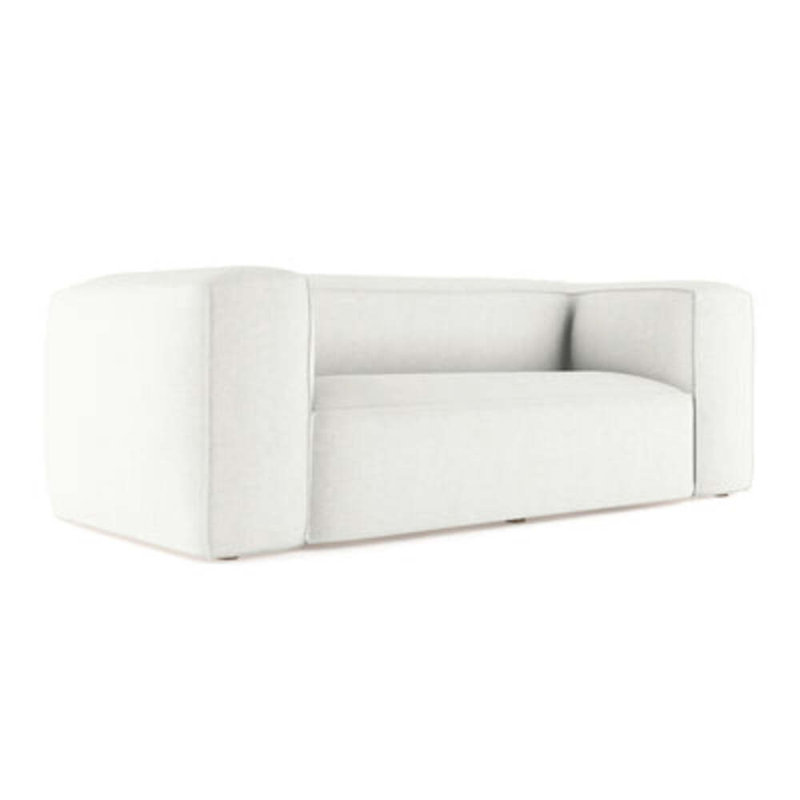 Crosby Slope Arm Sofa, 32.5" H x 84" W x 43" D, Weathered, Plush Velvet Blanc