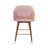 Grieteke 28'' Velvet Upholstered Bar Stool with Rubberwood Legs-1987071838