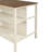 Rustic 45" Kitchen Island With Solid Wood Top - Walnut Tabletop And Cream White Base 2 Open Shelves Butcher Block Dining For Small Areas