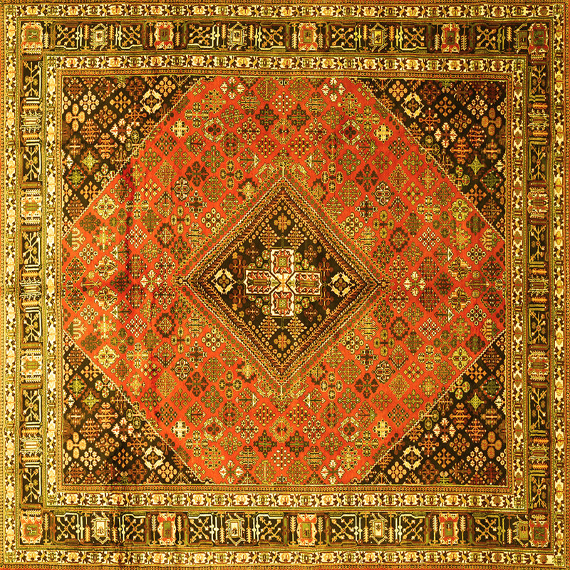 Washable Oriental Indoor Rug, Square 5'