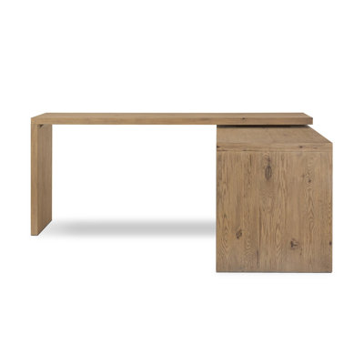 Lynn Noah Rotating Desk-Aged Smoked Oak