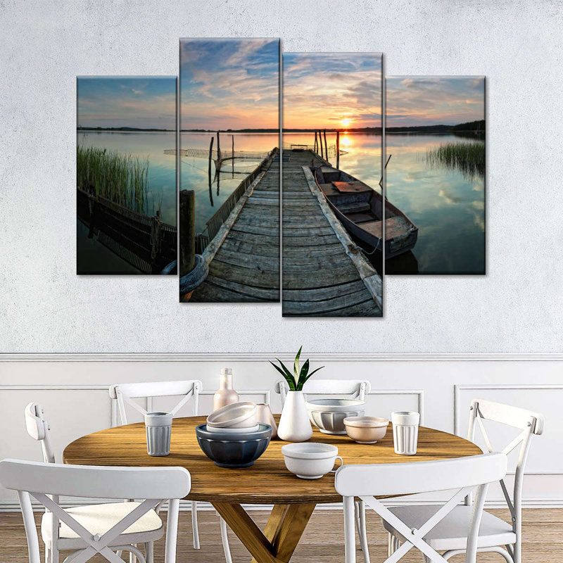 " Fishing Trip " 4 - Pieces, 32" H x 52" W x 1.25" D