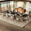 Grande table de salle à manger 71 "pour 6 à 8 personnes avec table rectangulaire pour la cuisine et le dîner avec structure en métal robuste, mobilier de maison et de bureau polyvalent