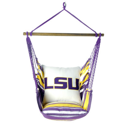 LSU Tigers Athletic Logo Hammock Chair Swing in Purple and Gold