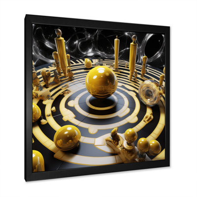 " Futuristic Circular Golden Sphere "