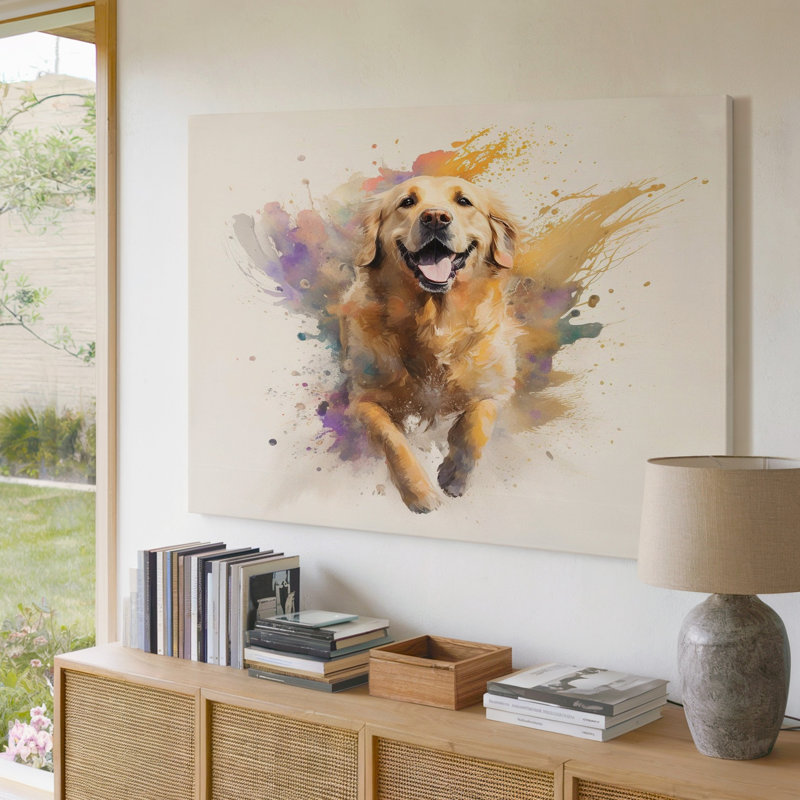 Reproduction d'art sur toile Golden Retriever, 11 x 14 in
