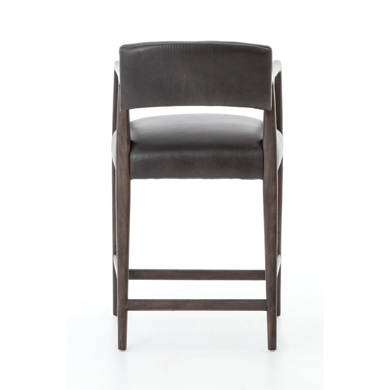 Tyler Upholstered Stool with Solid Wood Frame, Counter Stool (26.5" Seat Height)