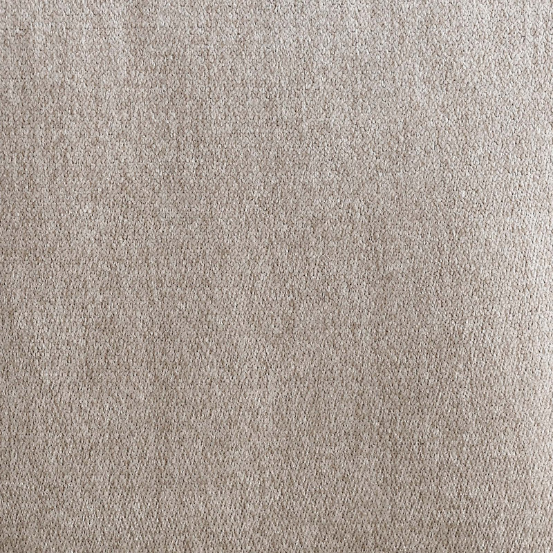 Grand lit plateforme en chenille avec tête de lit et structure solide, Beige