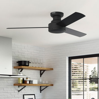 Ventilateur de plafond intérieur moderne à profil bas 3 pales 52 "avec contrôle mural Presto