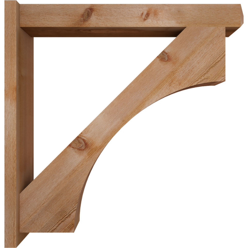 Persienne en bois rustique Westlake Craftsman, P 42 po x H 42 po, Cèdre rouge de l'Ouest de 6 po (sciage brut)