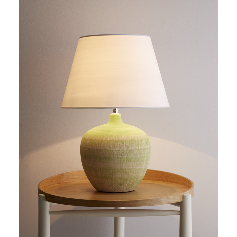 Alexia Ceramic Table Lamp, Green