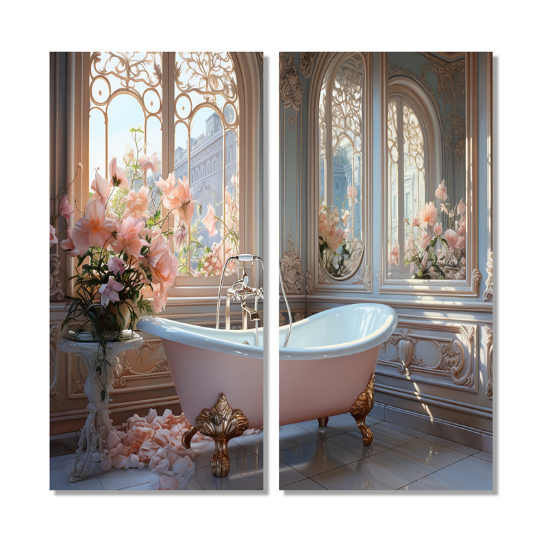 Impression sur toile pour salle de bain Ethereal Glow III - Large, 20" H x 24" W, Wrapped Canvas, Does Not Apply